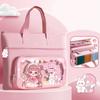 Handheld Capybara Tote School Bag Cartoon Book Storage Bag Multi-layer File Organizer  for Students