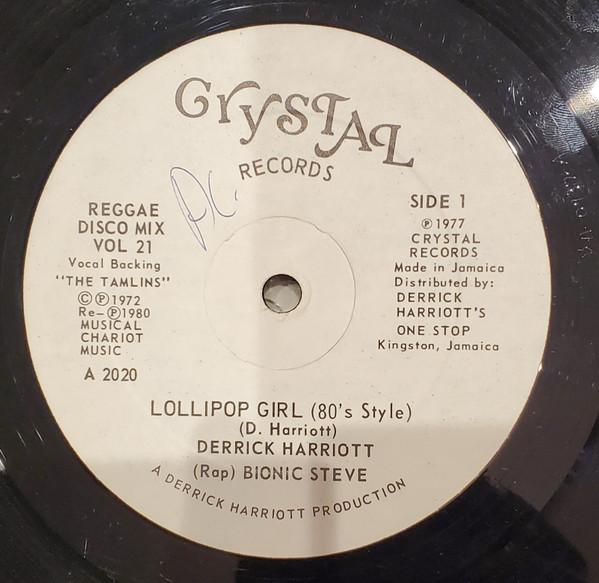 Виниловая пластинка DERRICK HARRIOTT Lollipop Girl Стиль 80-х 2020 Crystal Records 1980 Ямайка Регги Ска Даб Б/у