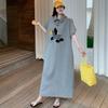 Dimanaf 2025 Summer Plus Size Dress Women Vintage Shirt Dress Printing Oversized Basic Long Casual Loose Dress