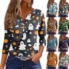 Women's Casual Fashion Sexy Comfortable V-Neck Halloween Seven Sleeve Top