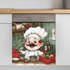 Fun-f313 Cartoon Serious Work Chef Kitchen Restaurant Cooktop Landscaping Decorative Stickers Self-adhesive