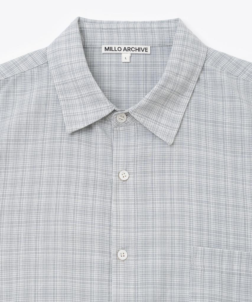 MILLO ARCHIVE Wade Check Pattern Shirt [Cloud Grey]