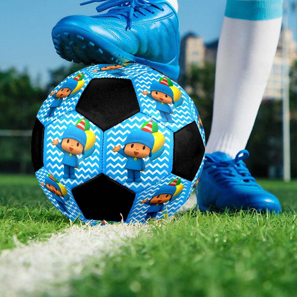Pocoyo Theme Size 5 Soccer Ball, Suitable for Both Indoor and Outdoor Matches, a Gift Suitable for Everyone.