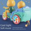 Yellow Duck Sound & Light Electric Tricycle - Educational Crawling Toy Car for Kids