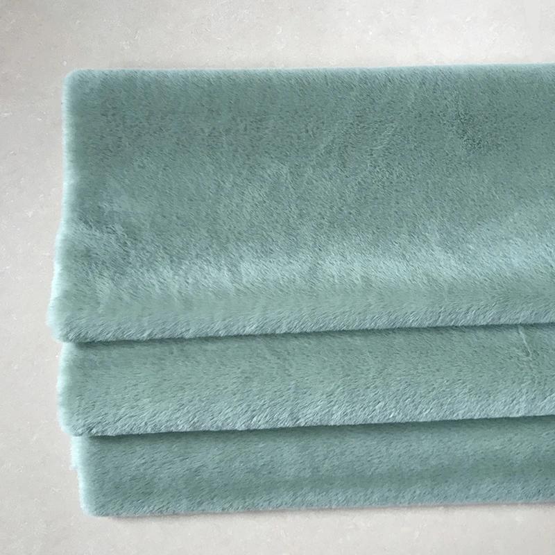 Короткий плюшевый мех ткань по метру для наволочек одежды шитья высококачественная мягкая имитация кроличьего волоса ткань однотонная утолщенная