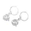 Minimalist Fashion Round Multicolor Zircon Necklace And Earring Set Elegant Women Jewelry