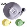Wash And Drain Gadget Self-Spinning Berry Swirl Bowl, Food-Grade Silicone Vortex Fruit Colander with Built-in Portable Rinse Basin for Cleaning Grapes