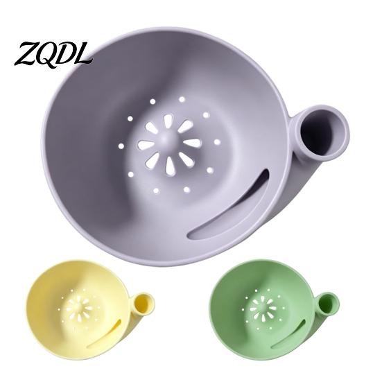 Wash And Drain Gadget Self-Spinning Berry Swirl Bowl, Food-Grade Silicone Vortex Fruit Colander with Built-in Portable Rinse Basin for Cleaning Grapes