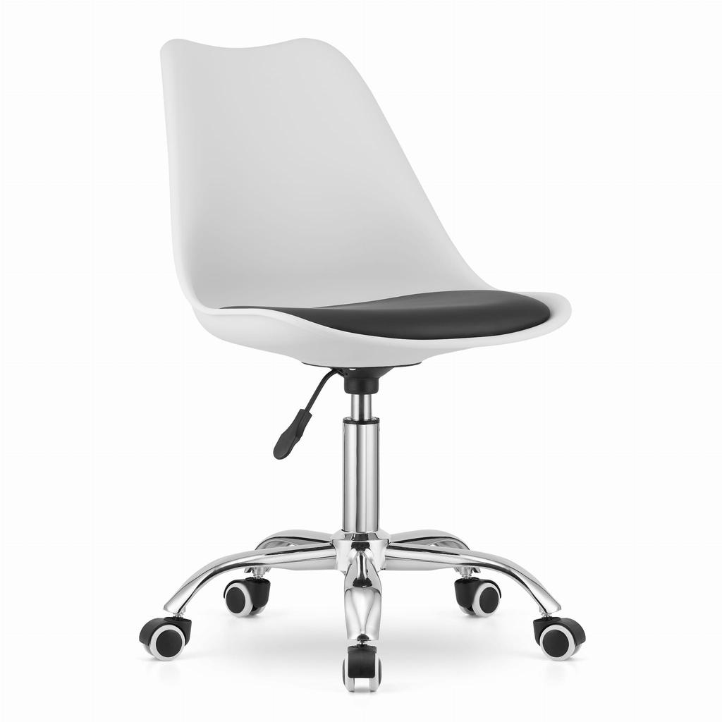 Alba Swivel Chair - Black And White