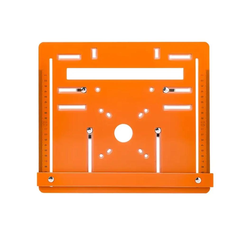 Cutting Machine Base Plate Set, 11.02 X 9.84 Inch Woodworking Circular Saw Base Plate, 5mm Thick - With Grating And Adjustable Positioning Guide