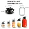 For Wide Mouth Jar Kitchen Tool 86mm 70mm Mason Jar Lid Spout Lid Seal Bottle Cover with Pou R Hole