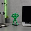 Stable Base Figurine Novelty Alien Statue, 3D Printed Muscular for Unique Sculpture Home, Office, Game Room, Desktop, Shelf, Coffee Table Decor