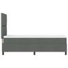 Box Spring Bed with LED Light Strips Dark Gray 80 x 200 cm Fabric