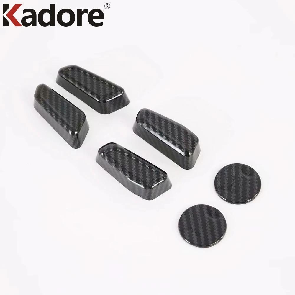 For Hyundai Sonata - 2024 Carbon Fiber Car Seat Adjustment Switch Control Button Cover Trim Interior Accessories