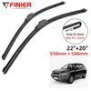 2 шт. щетки стеклоочистителя для Hyundai Santa Fe SM MK1 2000-2006 22 "20" подходят для переднего лобового стекла, щетки для окон, резак, аксессуары 2003 2004 2005 2006