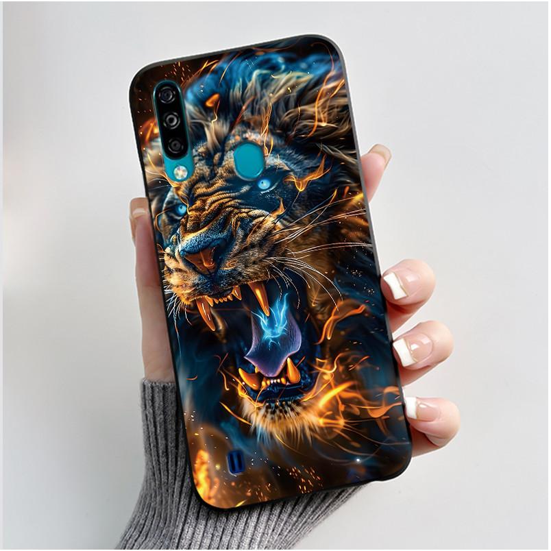 Чехол для ZTE Blade A7 (2020) Чехол для телефона Матовый Черный Роскошный Дракон Милый Крутой Мальчики Девочки Мягкий Силикон ТПУ Защитная Задняя Крышка