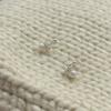 99 Butterfly Knot Stud Earrings Women Korean Style Sweet Pearl-like Charm Screw Back Hypoallergenic Pure