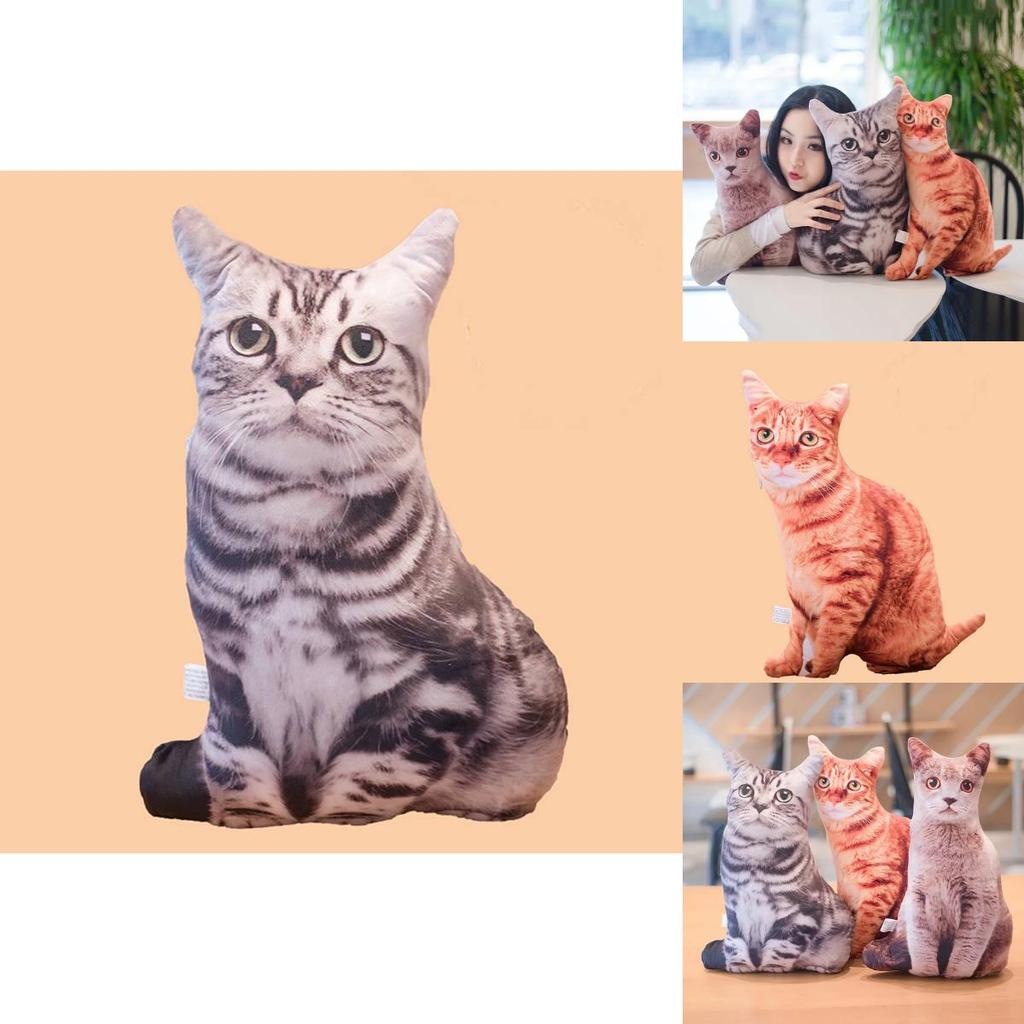 Симуляция кошки 3d Плюшевая мягкая игрушка Животное Кукла Украшение комнаты Подарок на день рождения