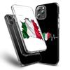 Чехол для телефона с флагом Италии для iPhone 16E 15 Pro 14 Plus 17E 16 17 Pro Max Air 11 12 13 Mini Ударопрочный Capa Милый Чехол TPU Прозрачный