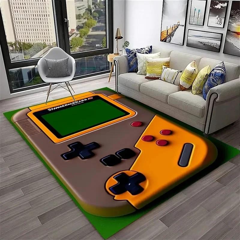 Игровые ковры для спальни, игровой комнаты, для мальчиков-подростков, с геймпадом, ковер, коврик для ванной, кухни, гостиной, напольный коврик, домашний декор, нескользящий придверный коврик