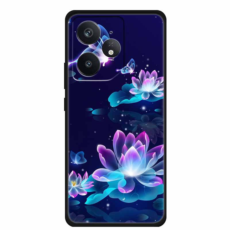 Чехол для телефона Realme Neo 7 Задняя крышка Чехол Ударопрочный Черный Силикон Мягкий Funda Для Realme Neo7 5G Чехол Coque Ударопрочный Capas