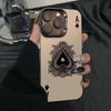 Чехол для телефона с пиковой картой туза для iPhone 16 и 15 14 13 12 11 Pro Max Plus Mini X XS XR SE 2020 2022