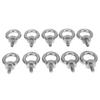 10Pcs M6 Stainless Steel Lifting Ring Eye Bolt Heavy Duty Marine Grade Ring Screw Bolts