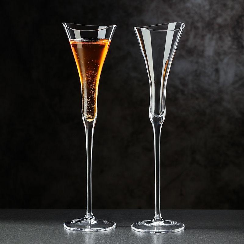 Crystal Champagne Glasses Sparkling Wine Goblets Cinched Waist Wide Mouth Creative High-value Champagne Glasses Cocktail Glasses