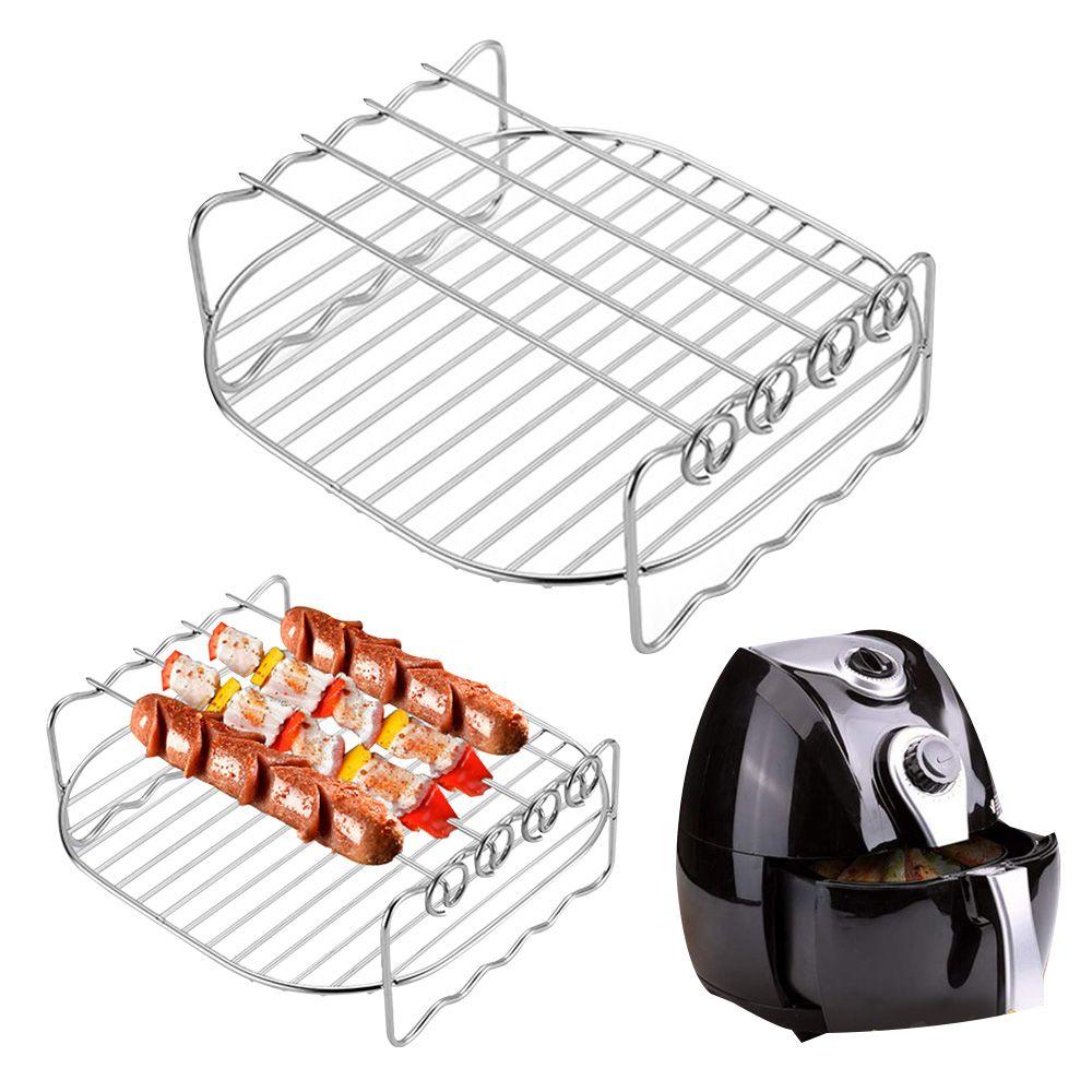 Durable Stainless Steel Air Fryer Accessories Air Fryer Rack Baking Dishes Tray Rack Grill Rack