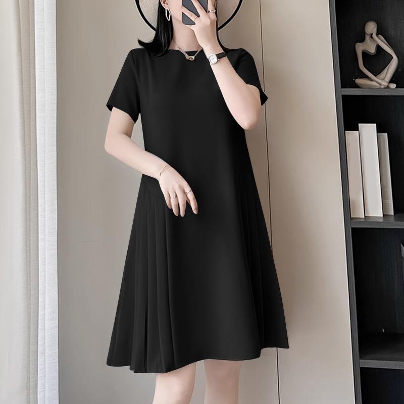 ZANZEA Женское повседневное платье с круглым вырезом и коротким рукавом