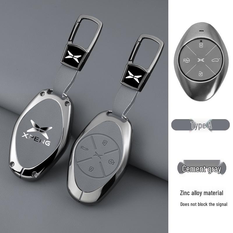 XPeng P7/P5/G3/G3i/G9 Key Case with Buckle & Rope - 2022 Model Car Key Shell Modification