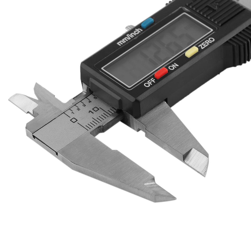 Electronic Measuring Tool Ruler LCD Gauge Stainless Steel Digital Vernier Caliper Micrometer
