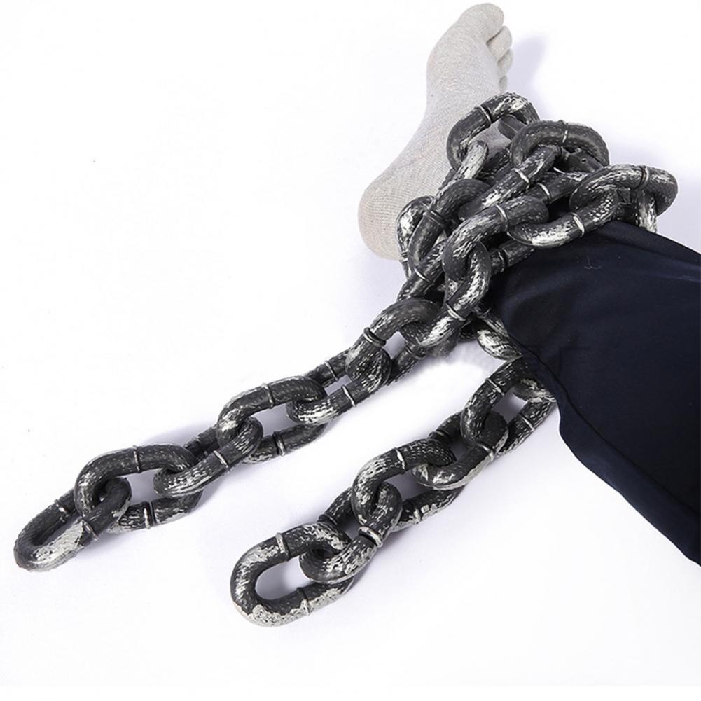 Цепи для Хэллоуина Реквизит Цепочки для Косплея Жуткие Аксессуары для Костюма Заключенного на Хэллоуин Цепи Для Маскарадных Вечеринок