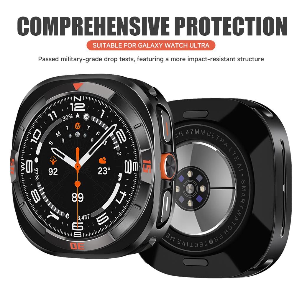 Роскошный алюминиевый чехол для Samsung Galaxy Ultra Watch Ultra 47 мм Металлическая крышка для samsung Galaxy Ultra 2025 47 мм Защитное стекло для экрана