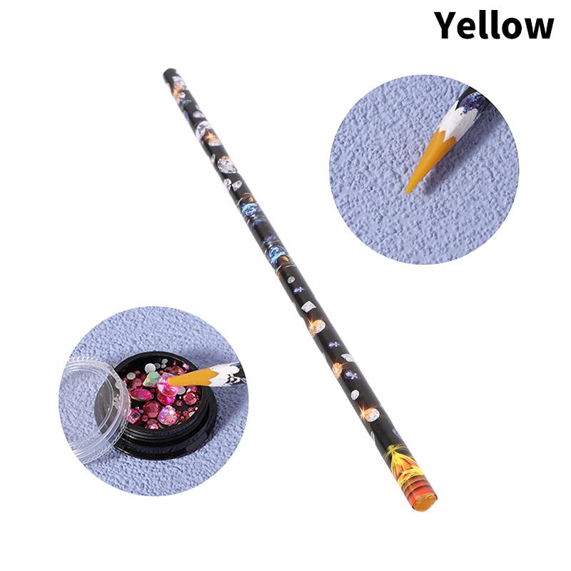 1 шт. Карандаш Восковой Инструмент для Доттинга Карандаш Нейл-арт Самоклеящиеся Стразы Драгоценные камни Бурение Подборщик Наконечники Инструменты для Маникюра