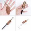Luxury Genuine Leather 1 Slots Pen Case with Removable Pen Tray Holder Keychain Case Office School Supplies Pouch Creative Gift