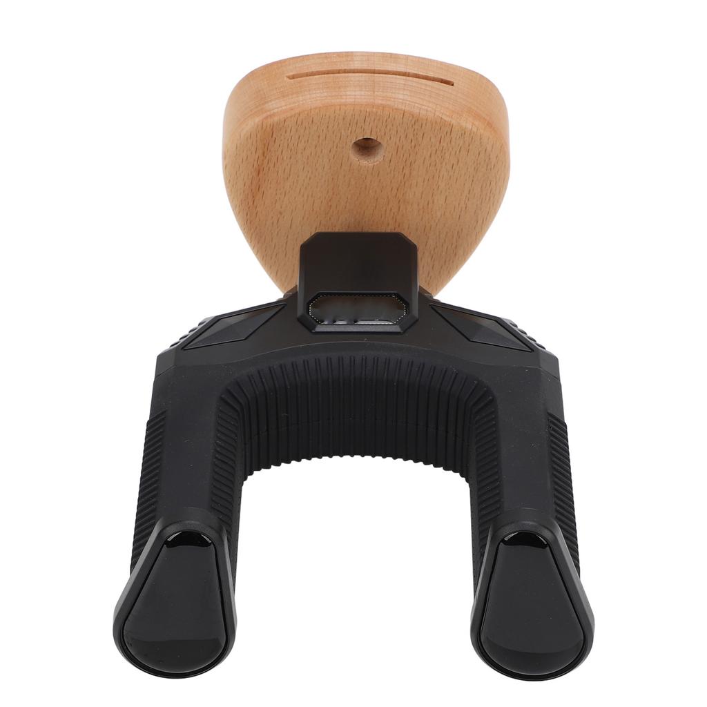 Guitar Wall Mount Automatic Lock Holder Wooden Base Instrument Neck Hanger for Guitar Bass U