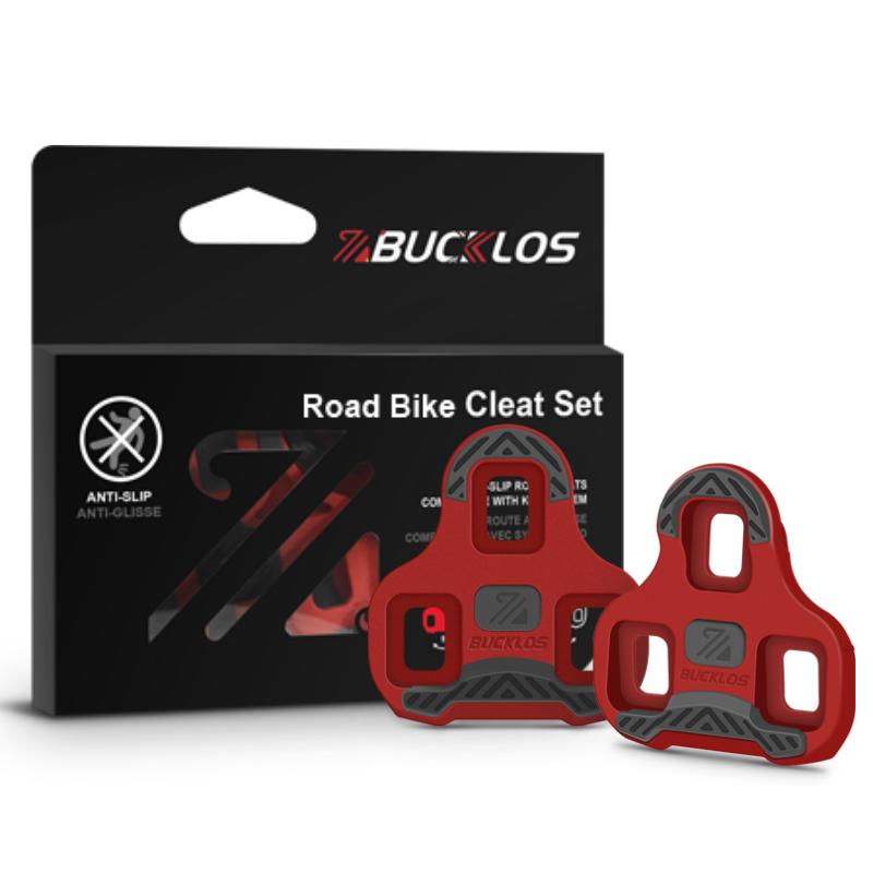 BUCKLOS Bicycle Self-Locking Pedal Cleats for LOOK KEO Professional Road Bike Pedals Shoes Cleat 0/4.5/9 Degree Float Cleats