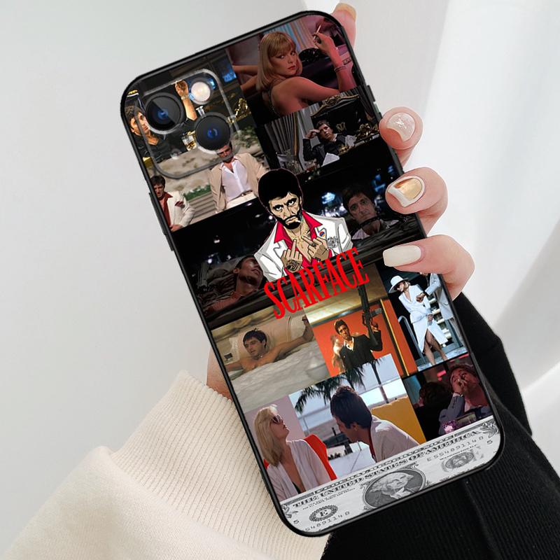 Чехол для телефона "Лицо со шрамом" Тони Монтана Для iPhone 11 12 13 14 15 16 Pro Max Mini X XR XS Max Plus Чехол Funda