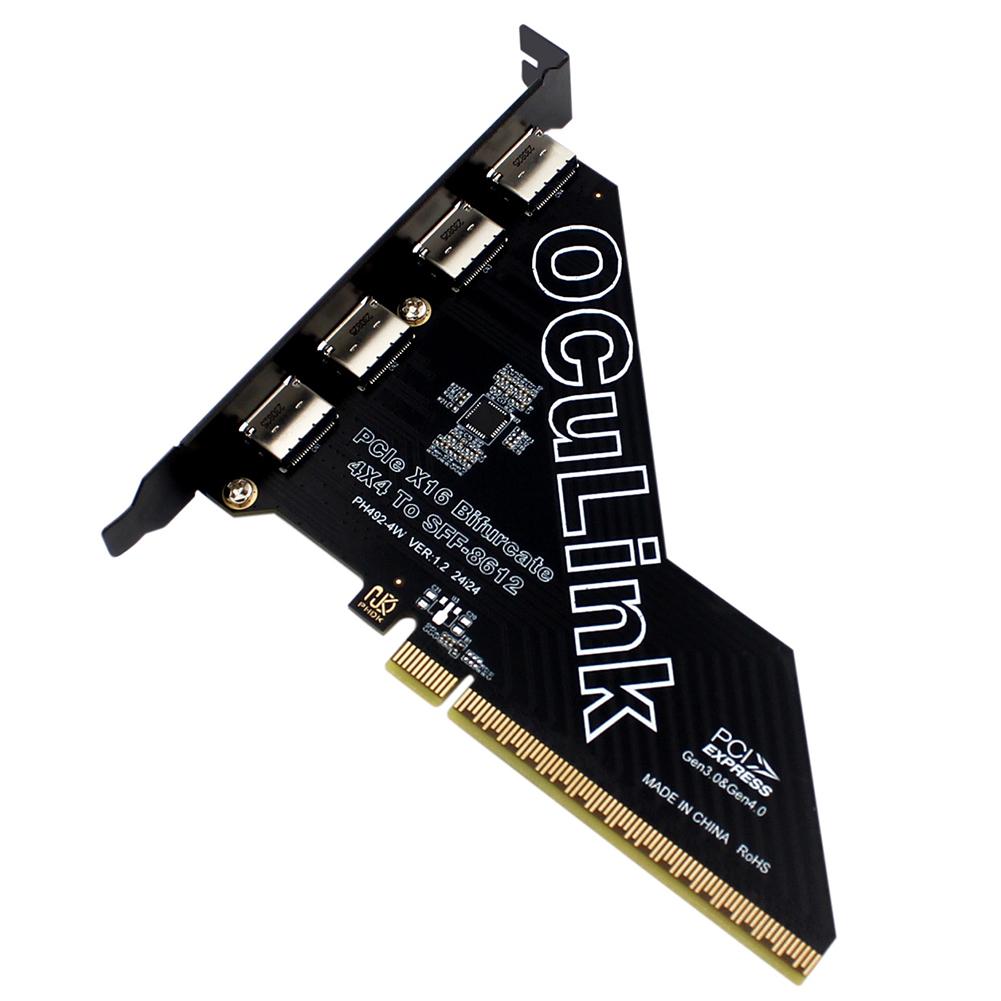 1 шт. карта-адаптер PCIe X16 к SFF 8611&8612, карта-адаптер PCIe OCuLink SFF-8612, карта расширения PCle4.0 для Os/Windows/Linux