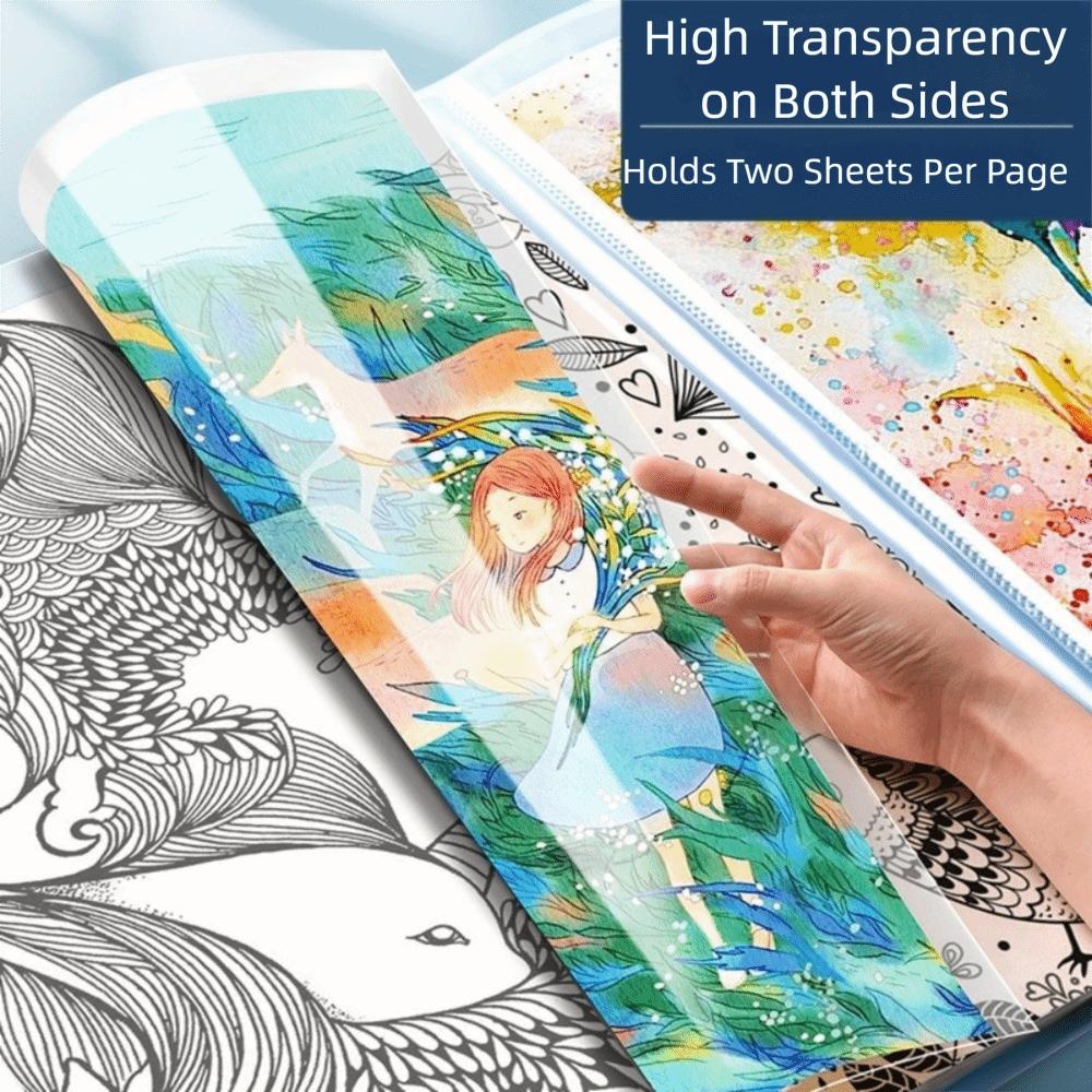 Transparent Diamond Painting Album Book Cover A3/8K Storage File Folder  Large Folder Stationer