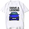 New Summer Men Short Sleeve Drive A Legend Twingo Late Halogen Model Sport Car T-ShirtBoy White Tees Mans Casual Tops