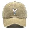 Cute Rabbit Printed Baseball Cap Adjustable Snapback Baseball Hat Solid Color Leisure Sport Hat For Golf Mountaineering Gifts