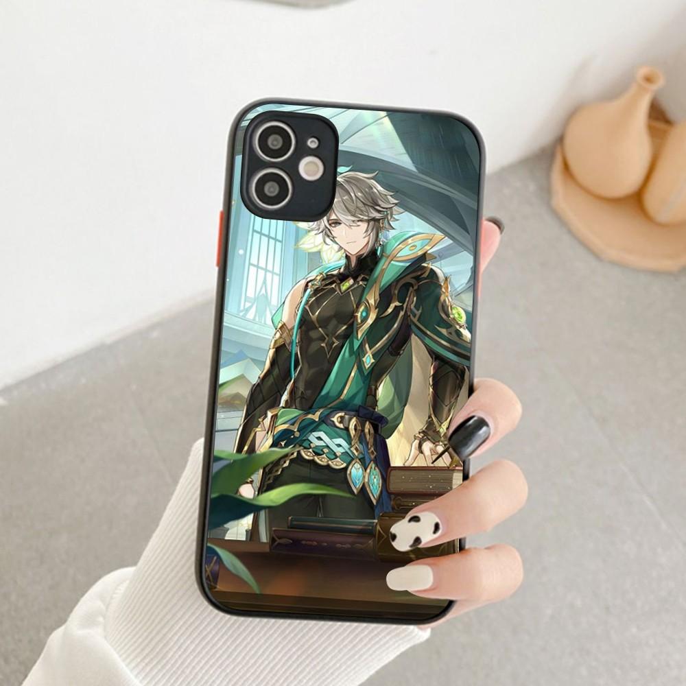 Чехол для телефона Genshin Impact Аниме Для IPhone 14 11 12 13 Mini Pro Max 8 7 Plus X XR XS MAX Полупрозрачный Матовый Чехол
