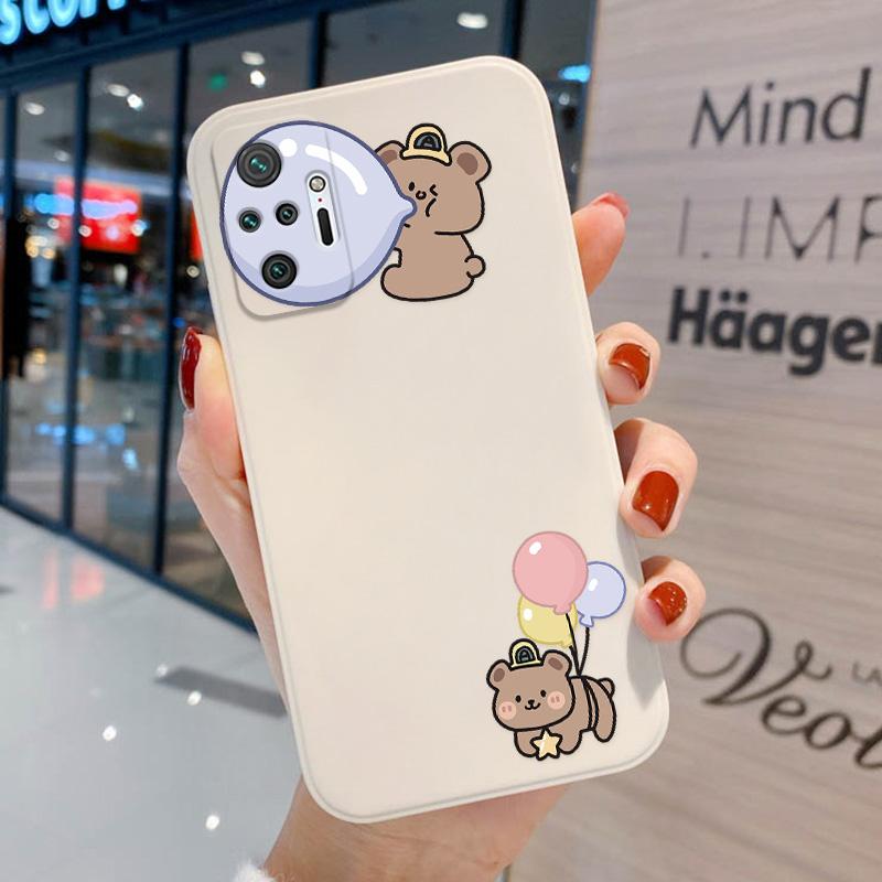 Чехол Redmi Note 10 Pro с милым медведем для Xiaomi Poco X3 Pro M4 Redmi Note 9 8 Pro 11 9S 10S, чехол Redmi 9A Mi 11T Pro Funda