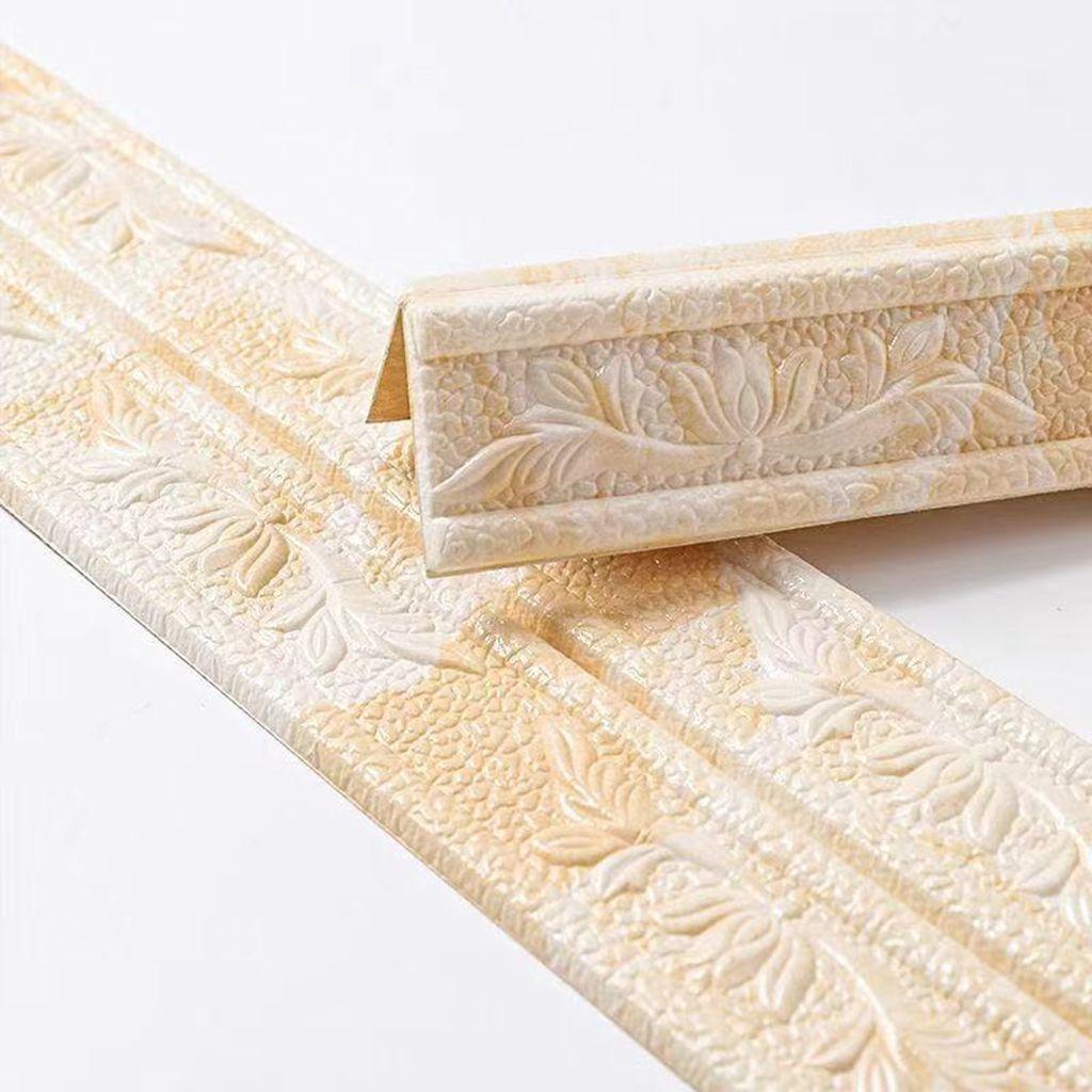 Self-adhesive Embossed Edge Strip Stickers Wall Sticker Corner Wallpaper Wall Waist Line