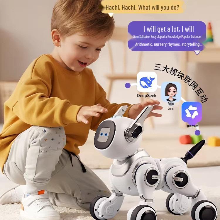 Робот-собака Deepseek Qianwen AI: Интерактивная игрушка на радиоуправлении для детей