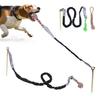 Dog Bungee Tug Toy Outdoor Tether Tug of War Toy with Stake for Large Medium Dogs Indestructible Cotton Rope Dog Chew Toy for Aggressive Chewers