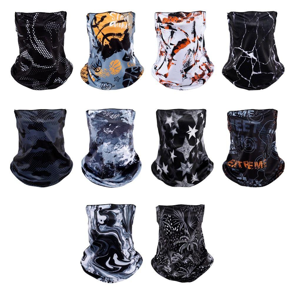 Breathable lce Silk Bandana Hanging Ear Face Cover Scarf Neck Protection Cycling Balaclava  Summer