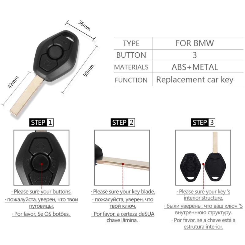 Чехол для автомобильного брелока, сменный чехол с дистанционным управлением HU92, лезвие, подходящее для BMW 1, 3, 5, 6, 7 серии X3 X5 Z3 Z4